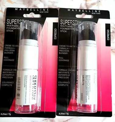 2 Maybelline New York Super Stay Multi-use Foundation Stick #380 Espresso New • $11.62