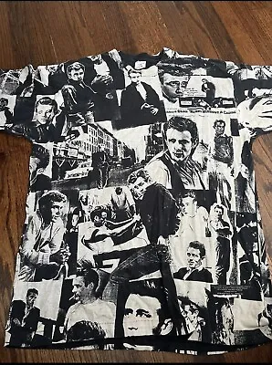 James Dean Vintage  Single Stitch All Over Print T- Shirt Size XL • $21.50