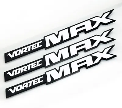 3Pc Vortec Max Emblems Badge Truck 6.0 Liter Sticker 3D Badge Nameplate (White) • $19.99