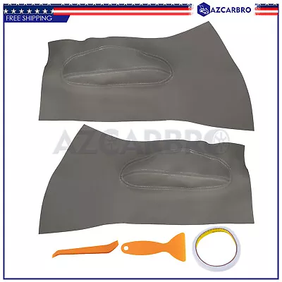 Door Panel Insert Cards Leather Synthetic Gray For Volkswagen Beetle 1998-2010 • $14.92