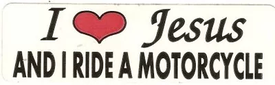 Motorcycle Sticker For Helmets Or Toolbox #467 I Love Jesus And I Ride A Motorcy • $2.02