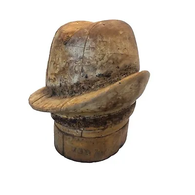 Vintage Wood Hat Block Millinery  5 Piece Puzzle Fedora Hat Making Hat Block • $240