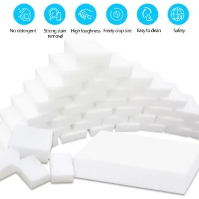 Magic Cleaning Sponge Eraser Melamine Foam Stain Dirt Remover 10x6x2cm • $13.89