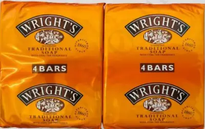 8 Bars WRIGHTS Traditional Coal Tar Antiseptic Cleansing Fragrance Soap 125g • £11.49