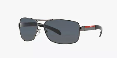 $219 • Buy Genuine PRADA Linea Rossa Metal Sunglasses SPS 541 65