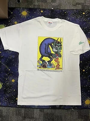 Vintage Mad Magazine 90s Rare Graphitti Designs Comic White Shirt Large White SS • $64