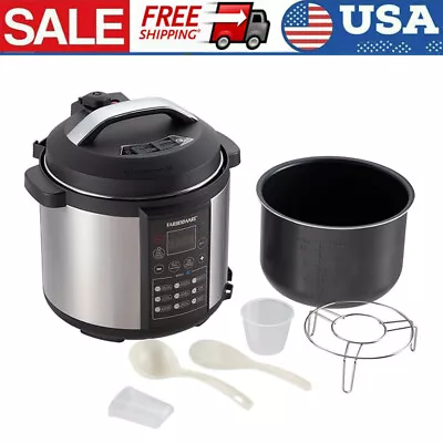 $55.73 • Buy Stainless Steel Programmable Digital Pressure Cooker Kitchen LED Display 6 Quart