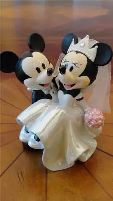 WEDDING MINNIE In Gown Dress And Tux MICKEY MOUSE Porcelain Figurine Newlyweds • $249.99