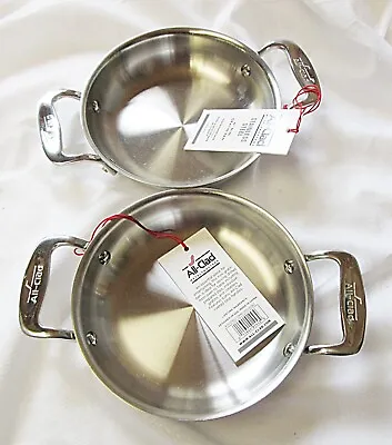 Two All-Clad 6 Inch Stainless Steel Round Gratin Dish Baker Specialty Cookware • $34.99