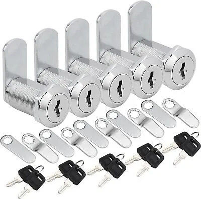 2/5/10 Pcs 5/8   1   1  1/8  Cabinet RV Cam Locks Keyed Alike Secure Drawer File • $25.99