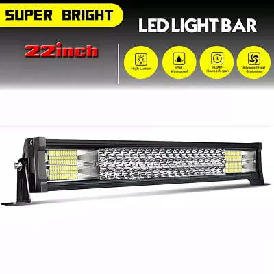 22  Inch LED Light Bar Spot Flood Tri-Row Work Light For Truck Off-road Pickup • $23.36