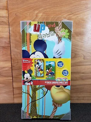 NEW!! 2 Mickey Mouse Clubhouse Goofy CANVAS Wall Art Decor Disney Art 14x7  • $16.95