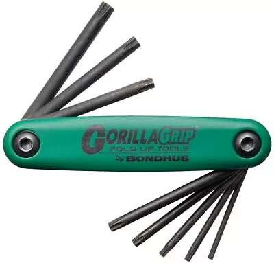 Bondhus Gorilla Grip Torx Star Fold Up Wrench Set T6-T25 MADE IN USA 12632 • $14.22