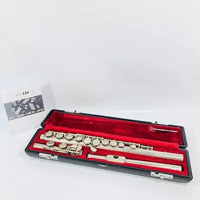 [Great] YAMAHA YFL-211 CONCERT FLUTE Silver Plating E-mechanism Japan 01-124 • $119.90