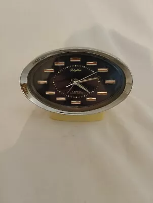 Super Vintage Retro 60's/70's Rhythm Cream & Blue/grey Wind Up Alarm Clock A38 • £9.99