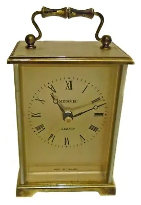 £20 • Buy Vintage METAMEC Mantel Carriage Clock Quarts Movement Made In England Working