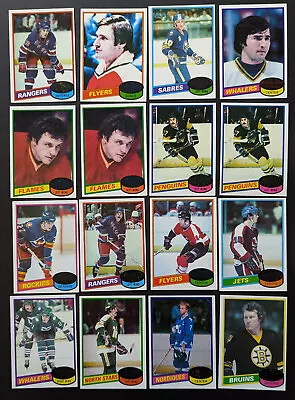 1980-81 Topps Hockey.....Unscratched Commons.... U Pick 1-264 Complete Your Set • $0.91