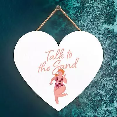 £6 • Buy Talk To The Sand Sunny Beach Theme Gift Idea Hanging Plaque