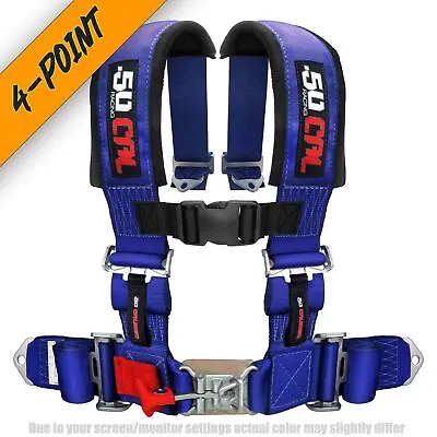 BLUE 4 Point 3 Inch Safety Harness Seat Belt RZR 170 570 800 XP900 XP1000 S 900 • $114.99