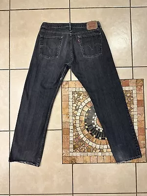 Men's 36X32 Levis Jeans Black 514 Slim Straight Denim Cotton Pants Casual • $16.99