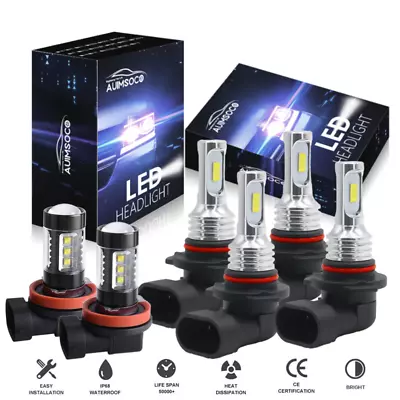 For Mitsubishi Lancer 2008-2017 6x LED Headlights Fog Light Bulbs Conversion Kit • $35.99