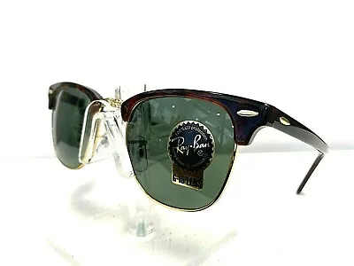 $79.99 • Buy Ray-Ban Clubmaster RB3016 W0366 Tortoise Sunglasses Green Classic G15 49mm Lens