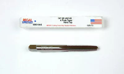 1/4 X 20 UNC HSG H3 4 FLUTE TAPER HAND TAP -USA-REGAL (B-3-3-8-100) • $12.38