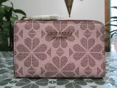 NWT Kate Coated Canvas Spade Kate Pouch PWR00331 Pink Multi • $40