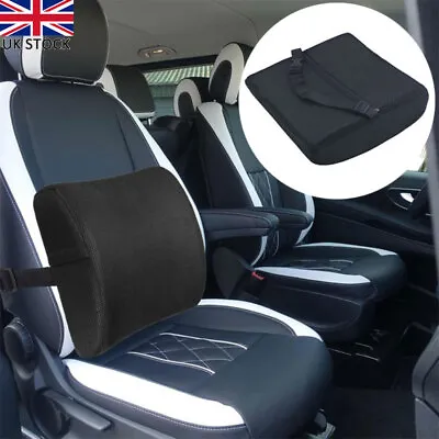 Lumbar Back Support Cushion Car Seat Wheelchair Office Chair Pillow Memory Foam • £11.20