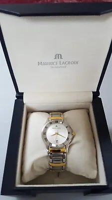 Swiss Maurice Lacroix Miros Ad19797 2-tone Gp/stainless Steel Men's Quartz Watch • £275