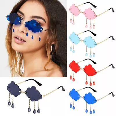 Clouds Tassel Sunglasses Disco Glasses Rimless Sunglasses Steampunk Sunglasses • $14.17