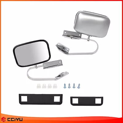 For 80-96 Ford Bronco Explorer F150 350 Ranger Manual Mirrors Pair Side View • $38.88