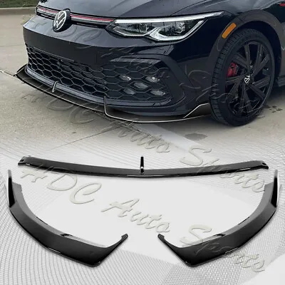 For 2021-2024 Volkswagen VW Golf GTI MK8 Painted Black Front Bumper Lip Spoiler • $62.99