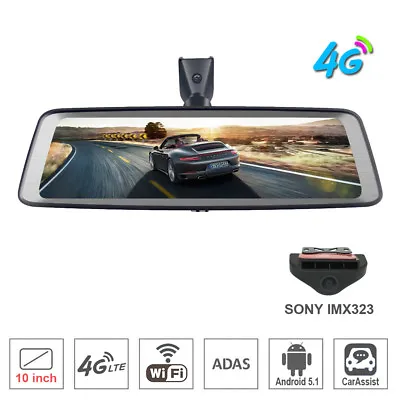 4G Smart Car DVR Camera Android Rear View Backup Mirror Dash Cam GPS Navigation • $209.30