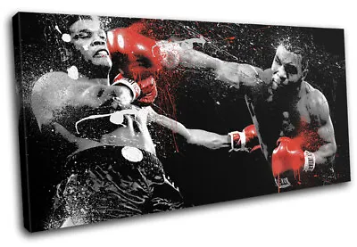 Mike Tyson Boxer Red Gloves Boxing Sports SINGLE CANVAS WALL ART Picture Print • £29.99