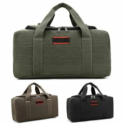 Men Canvas Travel Duffel Bag Weekend Overnight Gym Duffle Luggage Handbag • $20.96