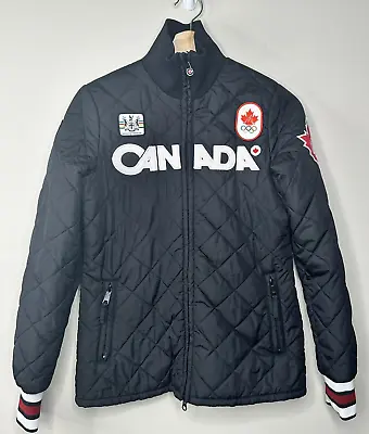 $89.99 • Buy HBC Hudsons Bay Jacket Womens Size XS 2010 Canada Olympic Black Quilted Coat