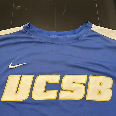 UCSB University Of CA Santa Barbara Gauchos Nike Dri-Fit Shirt Medium Blue NCAA • $27.99