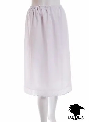 £9.99 • Buy Lady Olga Cotton Rich Waist Slip Half Slips Petticoat Underskirt 26  Length