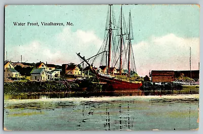 Vinalhaven Maine ME - Water Front - Vintage Postcard - Unposted • $12.74