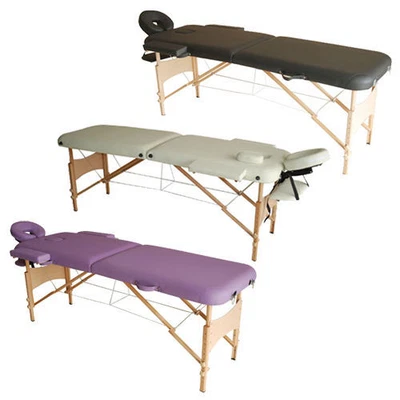 £83.99 • Buy Light Weight Portable Massage Table Beauty Therapy Couch Bed 2 Section Wooden
