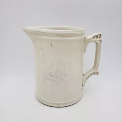 Vintage (?) White Ironstone Pitcher W/ EAGLE   BIRD Head Handle - Unique | READ • $64.98