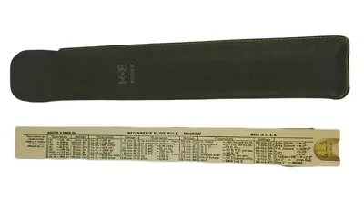 Vintage Keuffel & Esser Beginners N4058W Slide Rule With K & E Sheath - Preowned • $10.95