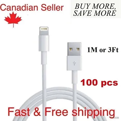 100Pcs Lot 1M 3ft USB Charger Charging Cable IPhone 14 13 12 11 X Max 8 7 Plus • $143.92