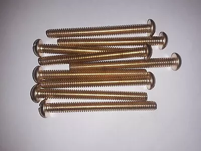 1/4-20 X 2-3/4  Round Head Slotted Machine Screws Brass Select Qty • $95