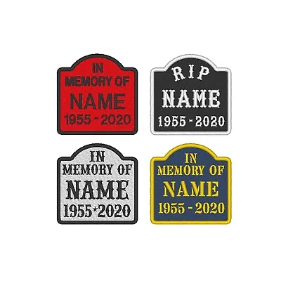 Custom RIP Memorial Rest In Peace Tombstone Cemetery Sew On Patch • $5.50