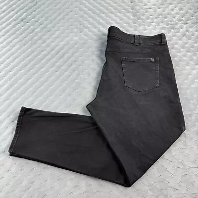 Wrangler Jeans Mens 42X32 Black Unlimited Comfort Taper Fit Flex Waist Grunge • $17.77