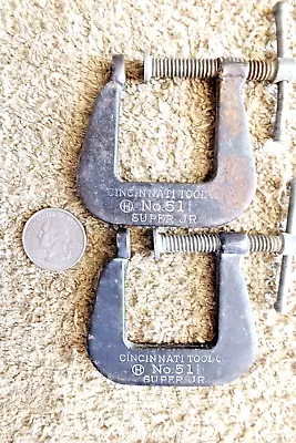 2 Vintage Cincinnati Tool Company 1  C Clamps # 51 Forged Steel Heat Treated Usa • $1.50