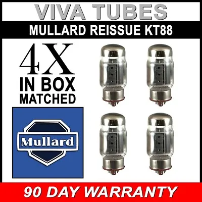 New Plate Current Matched Quad (4) Mullard Reissue KT88 / 6550 Vacuum Tubes • $325.49