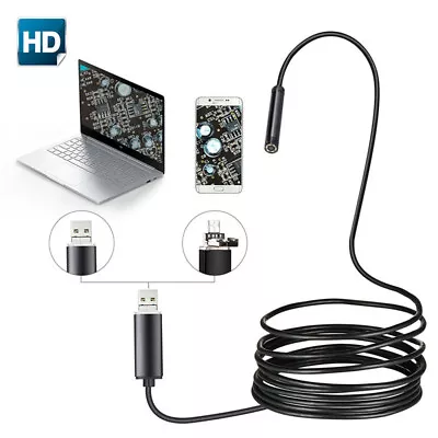 1M 6 LED USB Waterproof Endoscope Borescope Snake Video Camera For PC & Android • $8.45
